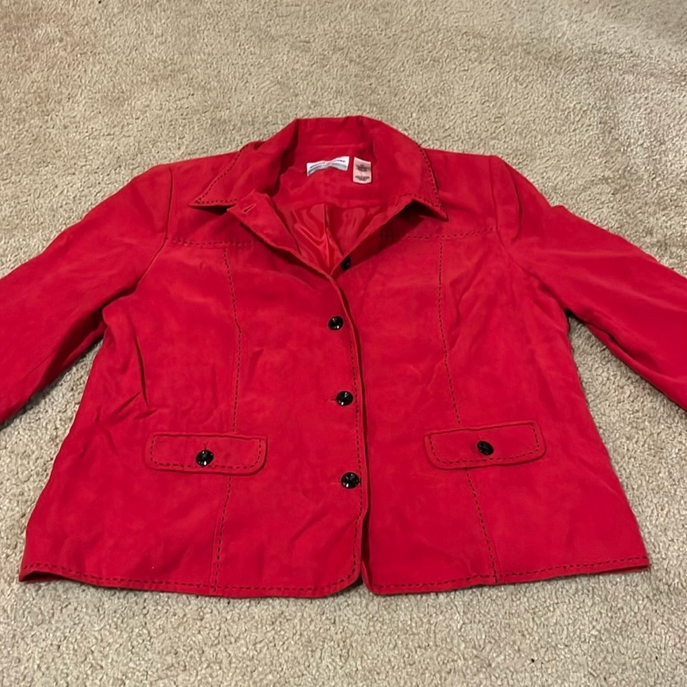 Alfred Dunner Red Blazer Jacket